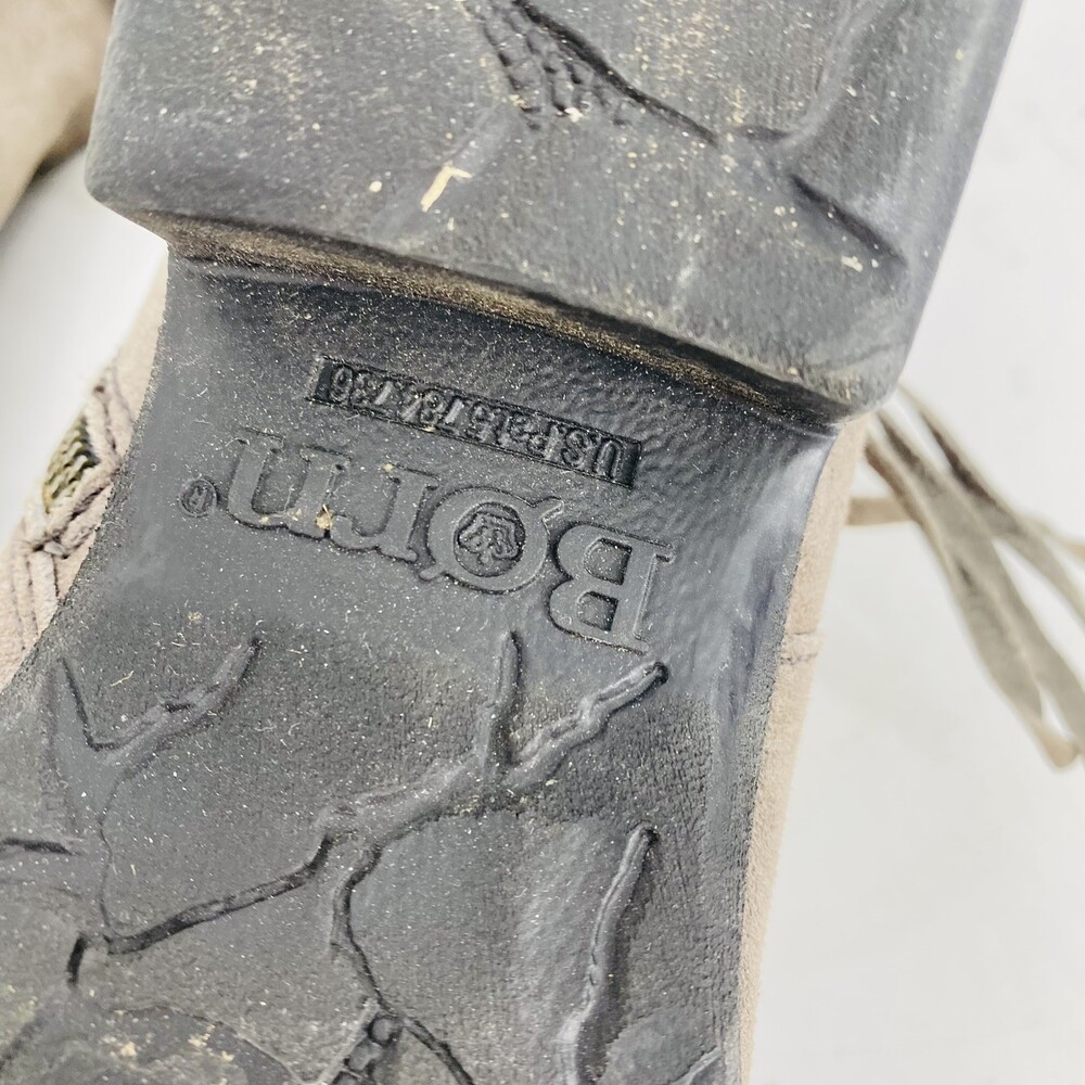 Born Ouvea Distressed Grey Suede Ankle Boots Braided Straps Size 7.5 Western - Picture 6 of 11